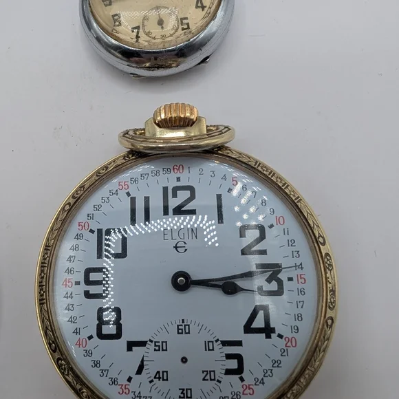 Lot of 9 Pocket Watches - Various - PARTS/REPAIR only - Picture 6 of 7